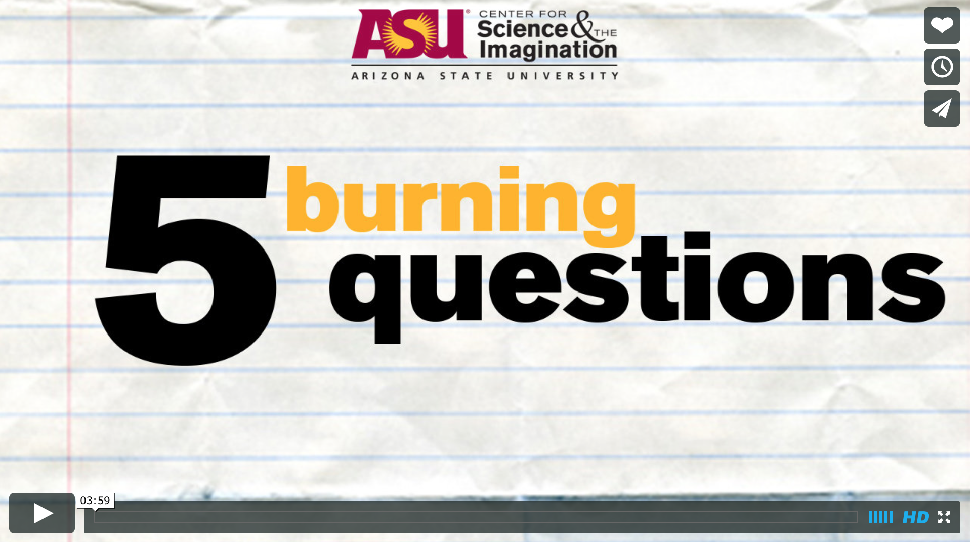 5 Burning Questions (ASU): 2013